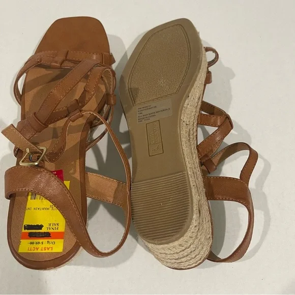 Women’s White Mountain Swayze Brown Platform Sandals Size 10 US! - Picture 10 of 10